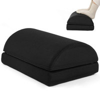 Repose-pieds de bureau en polyester écologique noir, multifonctionnel, anti-stress, avec massage, 44x30x15CM, semi-circulaire, pour voiture