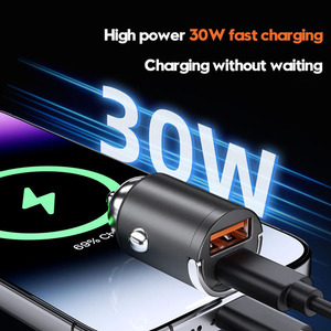 <span class=keywords><strong>Chargeur</strong></span> de voiture <span class=keywords><strong>USB</strong></span> <span class=keywords><strong>C</strong></span> <span class=keywords><strong>30W</strong></span> PD Bloc de charge rapide à double port Prise <span class=keywords><strong>USB</strong></span> A et <span class=keywords><strong>C</strong></span> <span class=keywords><strong>Chargeur</strong></span> de voiture Adaptateur allume-cigare pour iPhone Samsung - Product Image 6