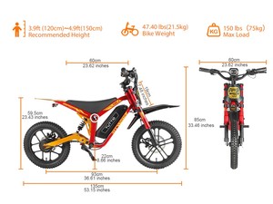 <span class=keywords><strong>Bicicleta</strong></span> Eléctrica Todoterreno Tuttio ARC 36V para Niños, 750W, con Batería de Litio de <span class=keywords><strong>16</strong></span> Pulgadas, para Niños de 8 Años - Product Image 5