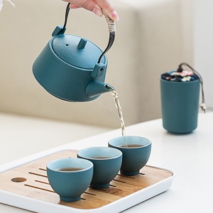 Ensemble de thé vert japonais et de thé chinois Offre Spéciale comprenant un plateau en bambou et une <span class=keywords><strong>théière</strong></span> en céramique pour les amateurs de café et de thé - Product Image 5