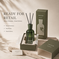 Ensemble diffuseur de parfum en verre personnalisé de 330 ml avec boîte cadeau, OEM ODM, marque privée, parfum d'ambiance, aromathérapie pour marques de luxe