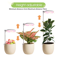 Lampu Tanaman LED Clip-on untuk Tanaman Pot 10W Putih 3500K USB Peredup 5 Tingkat Timer Otomatis 8/12/16 Jam untuk Kebun Herbal Dalam Ruangan