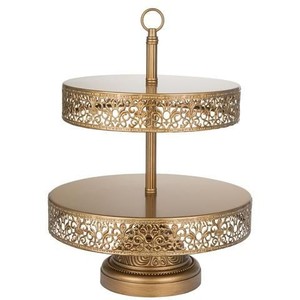 Support à gâteau de mariage en métal, présentoir décoratif et personnalisé pour gâteau, de style unique, par marque - Product Image 2