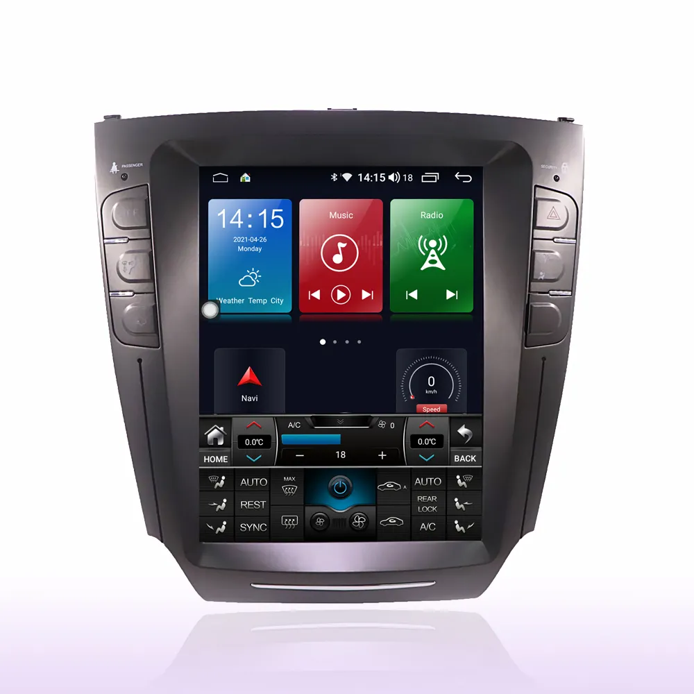 10.4 "Tesla stile verticale dello schermo di android car audio radio video lettore dvd per Lexus IS200 IS250 IS300 2006-2011 di navigazione gps