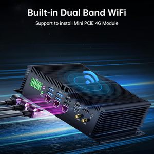 มินิพีซีอุตสาหกรรมไร้พัดลม Partaker รุ่น I7 1355U I5 1335U 3x2.5G LAN 2xDDR5 PCIe4.0 8xCOM GPIO ไฟร์วอลล์ NAS คอมพิวเตอร์ I6 ทนทาน ฝังตัวในตัว - Product Image 5