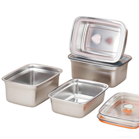 Boîte à bento rectangulaire moderne en acier inoxydable, compatible micro-ondes, écologique, capacité 1-3L, multifonction, pour une conservation optimale des aliments et un repas sain