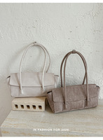 Sac à main élégant en PU, couleur unie, avec surpiqûres, sac fourre-tout moyen pour femme, idéal pour le quotidien, le shopping, les rendez-vous, les voyages et les sorties décontractées