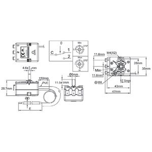 Gia đình sở hữu Pháp 8G nhiệt <span class=keywords><strong>30</strong></span> đến 110 ° <span class=keywords><strong>C</strong></span> 20A 250V ngắn mao mạch Hướng dẫn sử dụng nguồn điện - Product Image 4