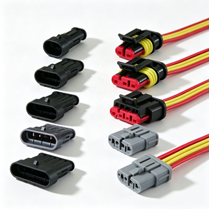 Connecteur automobile Tyco 282080-1, boîtier d'accessoires, faisceau de câbles, terminal de câble électrique, prise étanche 2 <span class=keywords><strong>3</strong></span> 4 5 6 broches - Product Image 1