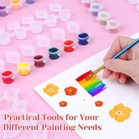 Ensemble de peinture acrylique 6 couleurs de haute qualité pour l'art de fenêtre de bricolage pour papier sur toile capacité de 3ml prix bas tous types de projets de peinture