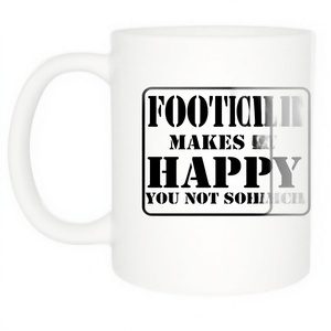 Tazza da Caffè Tattica Rogue River con Stampa Divertente a Tema Calcio, Adatta per Microonde e Lavastoviglie, Eco-Friendly, Mi Fai Felice, Non Tanto, Regalo Originale per Uomini - Product Image 1