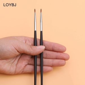 Pincel <span class=keywords><strong>corrector</strong></span> de punta afilada precisa, pincel delineador de ojos fino T22, pelo de visón, mango de madera, detalle de zanja, pinceles de maquillaje, Etiqueta Privada - Product Image 2