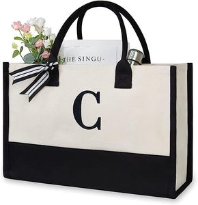 Borsa da Spiaggia Personalizzata Ruth con Iniziali Ricamate, Regalo Estivo, Stile Moda Femminile in Tela - Product Image 3