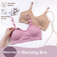 Soutien-gorge d'allaitement à ouverture frontale sans armatures, respirant, en nylon écologique, léger, pour poitrines généreuses, faible MOQ, doux pour la peau