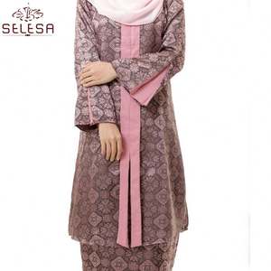 เสื้อผ้าสตรีชาวมุสลิมแบบเกาหลีสมัยใหม่ ผลิตจากโรงงานในจีน ดีไซน์ปักลายลูกไม้ รุ่นบาจูกูรุง มาเลเซีย - Product Image 3