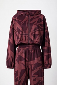 Ensemble de survêtement à capuche pour femme, couleur unie, style sportif, pour l'automne, en spandex et polyester - Product Image 3