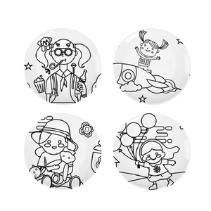 Jouets éducatifs interactifs pour enfants, tasse et assiette <span class=keywords><strong>de</strong></span> dessin animé inachevés, ensemble <span class=keywords><strong>de</strong></span> tasses en céramique personnalisées pour les activités familiales - Product Image 4