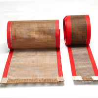 Bande transporteuse en maille PTFE pour machine d'emballage, bande PTFE à maille ouverte, résistante à la chaleur, antiadhésive, 260°C, largeur personnalisée