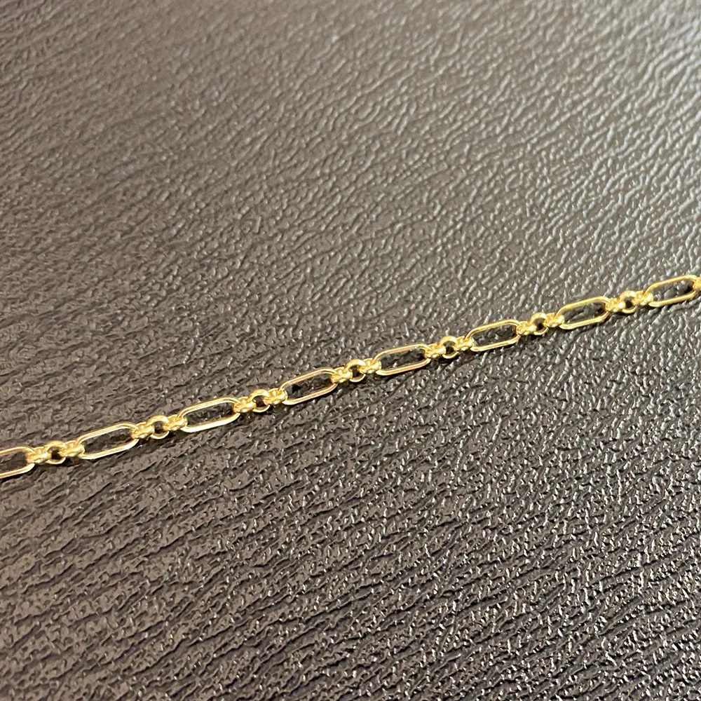 Pure Solid 18k Gold Cable Link Figaro Chain Au750 New Desgin Jewelry DIY Necklace Bracelet Earring Accessories Chain Wholesale