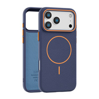 Coque de téléphone magnétique en cuir Pu litchi Grain de luxe pour iPhone 17 Air 16 Pro Max Housses de téléphone de marque de qualité