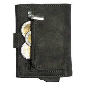 CardHoda Aluminum <b>Wallet</b> With <b>RFID</b> <b>Blocking</b> Card Holder Genuine Leather Interior Unisex Minimalist Design Fold Closure Long - Product Image 2