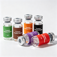 Etiquetas Personalizadas para Viales de 5ml y 10ml con Código de Barras, Resistentes al Agua, con UV Localizado, en Rollo, de Vinilo Brillante, para Botellas de Vidrio