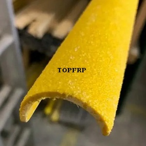 <b>Slip</b> Resistance FRP <b>Half</b> Round Grit Coated Ladder Rung Cover - Product Image 3