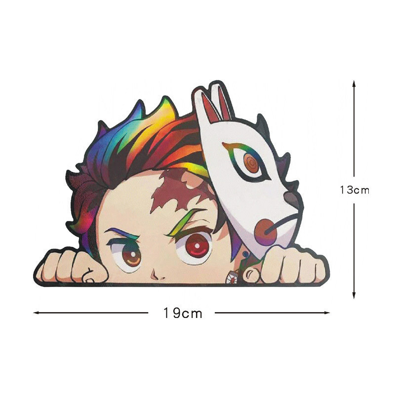19CM car anime sticker demon slayer anime bumper stickers for car decor stickers