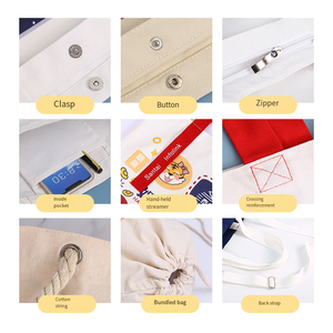 Bolsa de Lona Negra con Estampado Animal, de Moda, Reutilizable, Ecológica, Reciclable, con Logotipo Personalizado, Venta al Por Mayor 2026 - Product Image 3