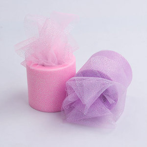 Rouleau de maille irisée style coréen de 6 cm x 25 yards avec petits points argentés pour nœuds de cheveux, accessoires de <span class=keywords><strong>tutu</strong></span> faits main DIY - Product Image 3