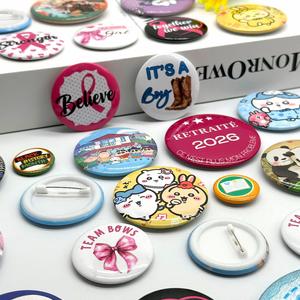 Badge bouton vierge pour sublimation, matériaux bruts, 25mm 38mm 44mm 58mm 75mm, prix usine - Product Image 3