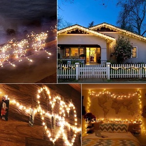 Guirnalda de <span class=keywords><strong>Luces</strong></span> Solares de Cobre para Exteriores, 10m, 100 LED, 8 Modos, <span class=keywords><strong>Luces</strong></span> de <span class=keywords><strong>Navidad</strong></span> Impermeables para Árbol, Fiesta, Decoración de Bodas - Product Image 4