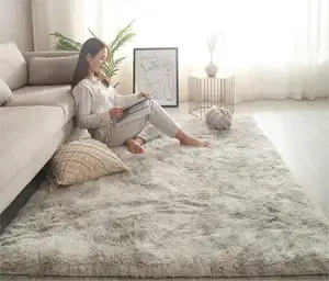 Tapete de feltro antiderrapante para sala de estar moderna personalizada por atacado do fabricante Tapete de pele sintética
