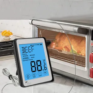 Termometro ad alta temperatura della carne del BBQ dell'alimento del termometro del forno della casa dello schermo digitale LCD della singola sonda CH-210