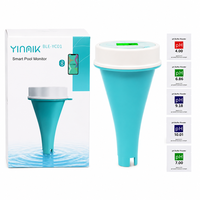 Analyseur de chlore WIFI pour piscine 6 en 1 (Chlore/pH/TDS/EC/ORP/Salinité/TEMP) Moniteur de qualité de l'eau étanche