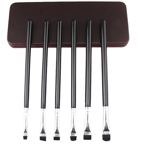 Juego <span class=keywords><strong>de</strong></span> brochas <span class=keywords><strong>de</strong></span> maquillaje <span class=keywords><strong>de</strong></span> <span class=keywords><strong>ojos</strong></span> <span class=keywords><strong>de</strong></span> 6 piezas negras nuevas al por mayor, <span class=keywords><strong>brocha</strong></span> <span class=keywords><strong>de</strong></span> pelo sintético con logotipo personalizable, <span class=keywords><strong>brocha</strong></span> <span class=keywords><strong>para</strong></span> cejas <span class=keywords><strong>para</strong></span> usar lápiz <span class=keywords><strong>de</strong></span> cejas - Product Image 1