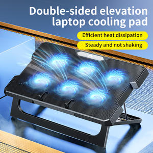 MIYUE CR169ขายร้อน6แฟนโน๊ตบุ๊คแล็ปท็อปสีดำเล่นเกมแผ่นระบายความร้อนที่มีสัญญาณรบกวนต่ำพัดลมคูลเลอร์ - Product Image 3
