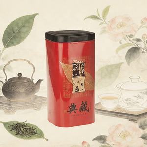 กระป๋องโลหะเปล่าสำหรับบรรจุชา ขนาด 1000 กรัม (35 ออนซ์)  พร้อมพิมพ์โลโก้ตามสั่ง สำหรับเก็บชาดอกไม้  กระป๋องเหลี่ยมสำหรับใส่ถุงชา - Product Image 6