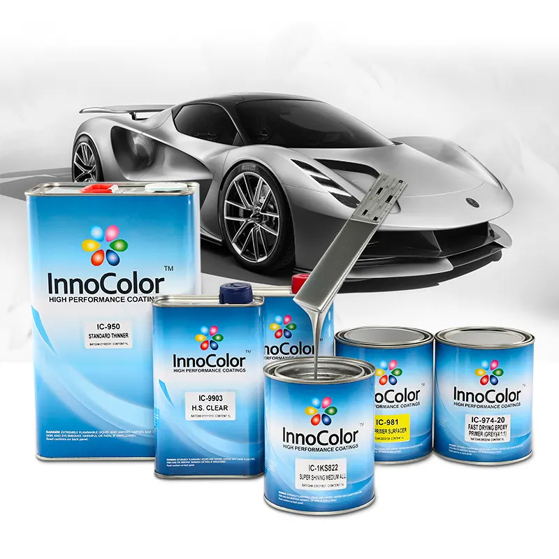 InnoColor grosir kualitas tinggi perbaikan otomotif finishing 1K 2K mantel bening cat mobil