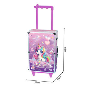 Nouveau modèle 2026 : Coffret de maquillage tout-en-un pour enfants avec <span class=keywords><strong>valise</strong></span> double couche – Kit de cosmétiques pour petites filles (ombres à paupières, rouge à lèvres) – Boîte cadeau - Product Image 5