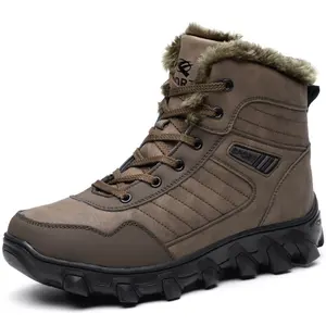 Botas de nieve con Logo personalizado para hombre, calzado resistente al agua y antideslizante para senderismo y escalada, para invierno