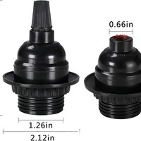 Vente directe usine – Douille/Support de lampe en bakélite E27 standard US avec interrupteur à demi-rotation sans palier – Certifiée
