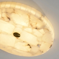 Lustre de plafond moderne en marbre 2025, style luxe léger français, avec éclairage LED, lampe décorative blanche, nouveau design pour salon