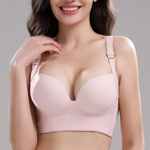 Nuovo Reggiseno da <span class=keywords><strong>Donna</strong></span> Plus Size con Coppe 3/4, Senza Ferretto, Chiusura a 6 Ganci, Senza Cuciture, Sottile, Traspirante, Lavorato a Maglia, Push-up, con Supporto Laterale - Product Image 6