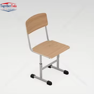 Wooden Height Adjustable Student <b>Desk</b> and <b>Chair</b> Set <b>With</b> Storage Ideal for Classrooms and Tutoring Centers - Product Image 4