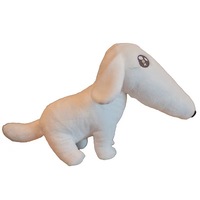 Nouveauté : Jouet en peluche chien Borzoi à longue snuffle, « Laisse-moi le faire pour toi », chien blanc, peluche kawaii beige, jouets en peluche pour chiots, cadeaux de Noël