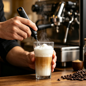 Espumador de Leche Automático de 6500 RPM, Batidor de Huevos de 3 Velocidades con Soporte de Almacenamiento y 2 Cabezales Mezcladores para Café, Leche, Uso Diario en el Hogar - Product Image 3
