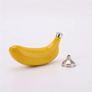 5 oz <strong>Banana</strong> Shaped Stainless Steel Flask with Funnel Hidden Whiskey Bottle Alcohol Pot for Men - Product Image 6