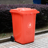 Poubelle de grande taille 360 litres poubelle d'extérieur à roues en plastique