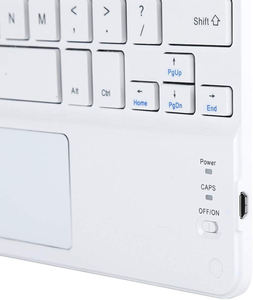 Clavier Bluetooth sans fil ultra-fin de 4 mm avec pavé tactile multi-touch intégré pour iPad, iPhone, Samsung Galaxy - Product Image 4